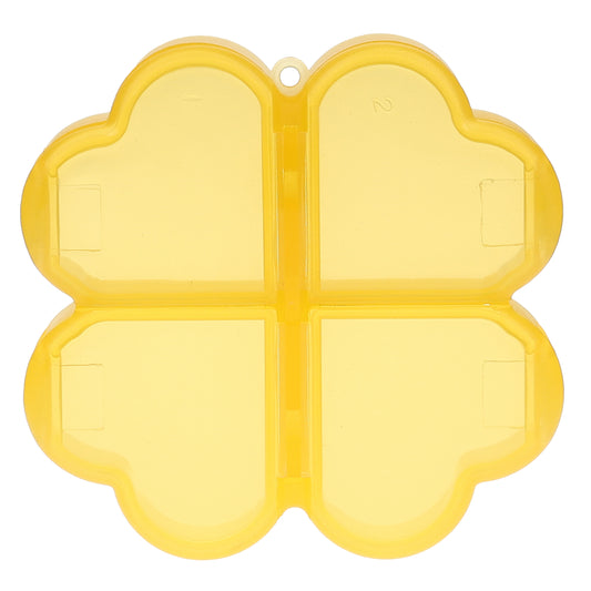 4 Leaf Clover Pillbox in Yellow Front Images
