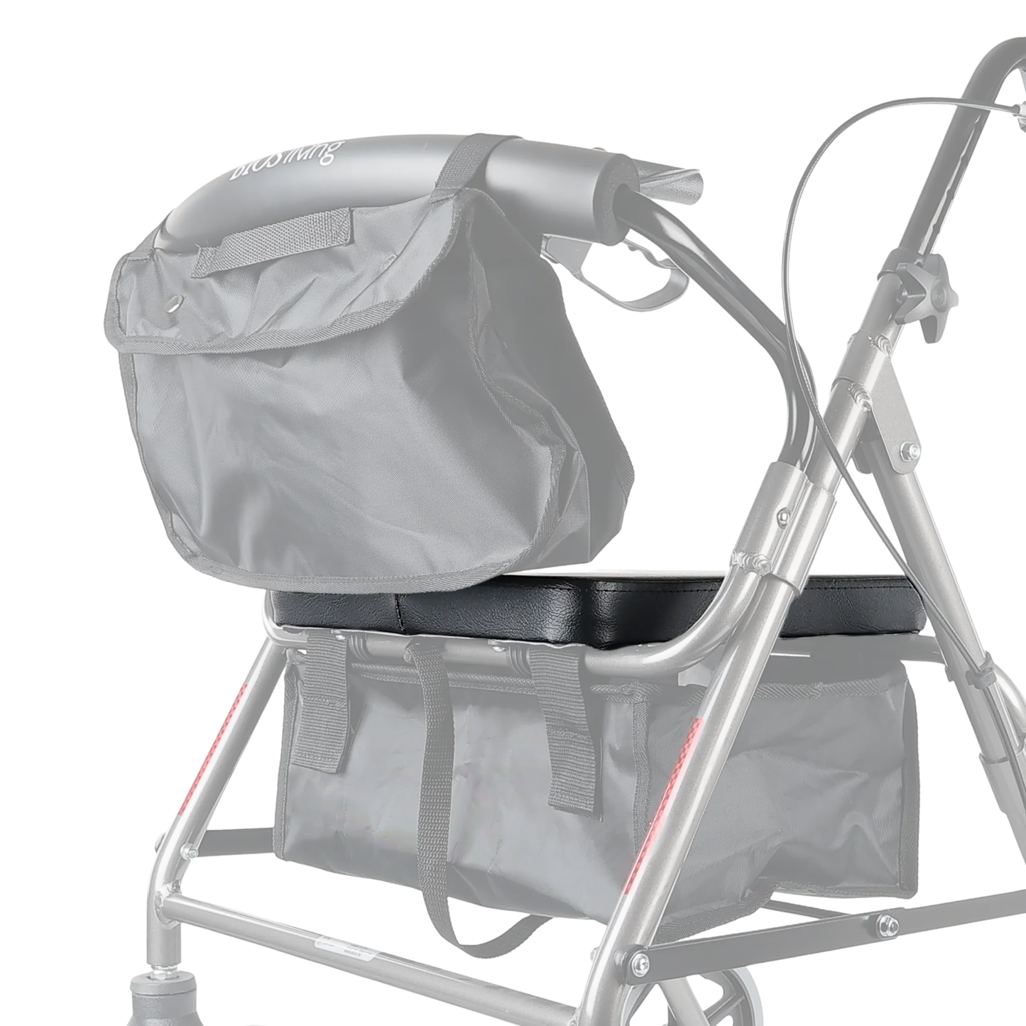Folding Rollator Padded Seat