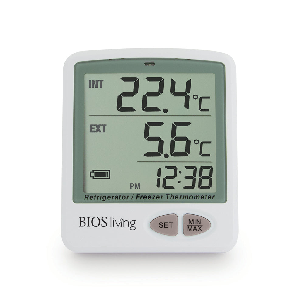 124SC Vaccine Data Logger screen and buttons