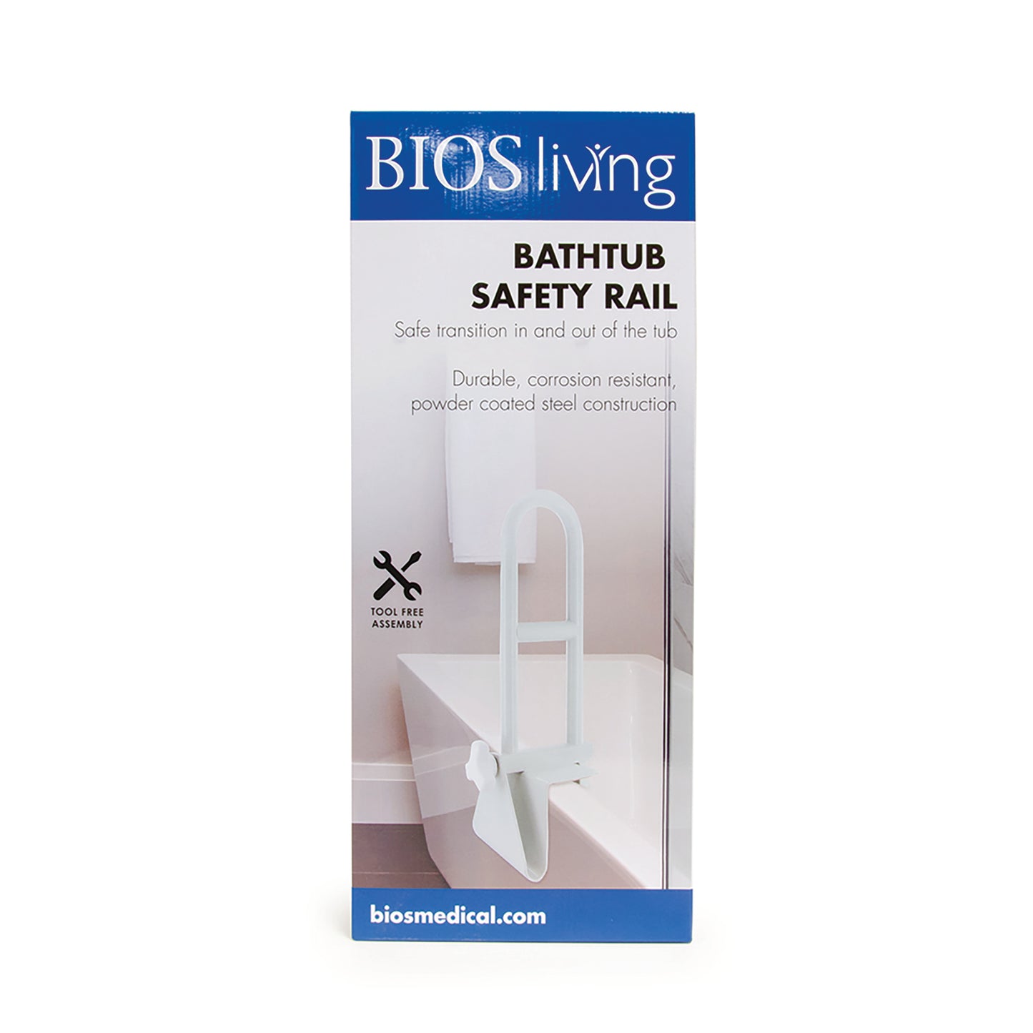 BD715 BIOS Living Bathtub Safety Rail retail packaging - front